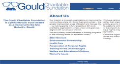 Desktop Screenshot of gouldcharitablefoundation.org